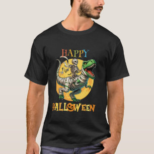 T-shirt Skeleton équitation maman Dinosaure T Rex Happy Ha