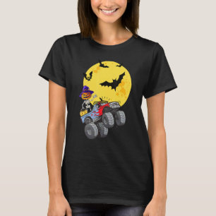 T-shirt Skeleton équitation Monster Truck Halloween Enfant