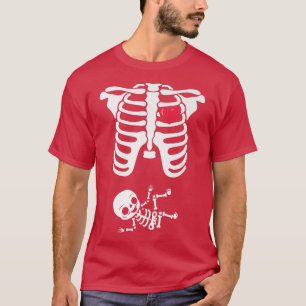 T-shirt Skeleton Grossesse Faire-part Tee XRay Halloween