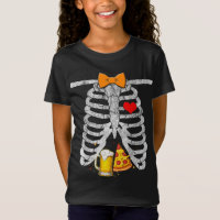 Skeleton Halloween Bière Pizza Drôle Coup de gross