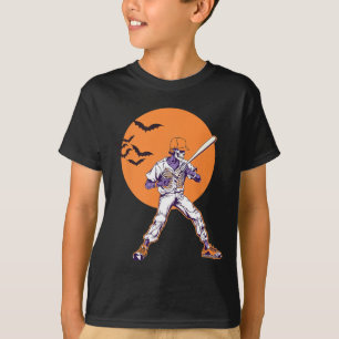 T-shirt Skeleton Halloween Hommes garçons Baseball Hallowe