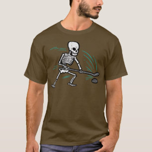 T-shirt Skeleton Ice Hockey Halloween Costume Men Boys Kid