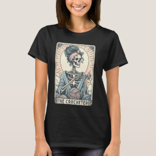 T-shirt Skeleton Le Crocheter Maman Tarot Card Kitter Croc