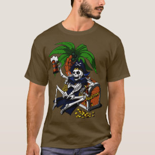 T-shirt Skeleton Pirate Beer Party