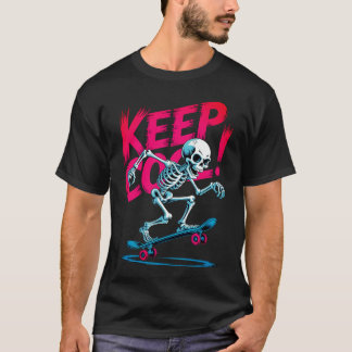 T-shirt Skeleton Playing Cartes - Deck de Poker gothique