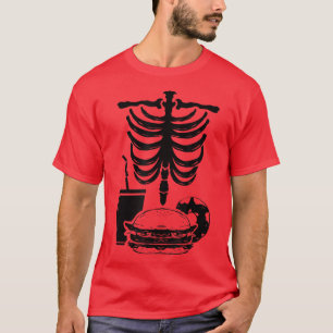 T-shirt Skeleton Rib Cage Bones Junkfood Xray 