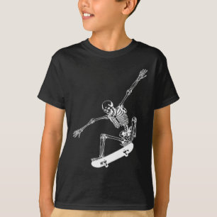 T-shirt Skeleton Skateboard Skateboard Halloween Skateboar