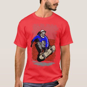 T-shirt Skeleton Skateboard Wall