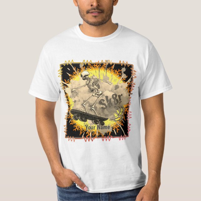 T-shirt Skeleton Skater (Devant)