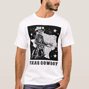 T-shirt SKELETON vintage COWBOY