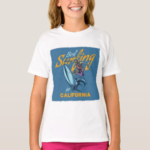 T-shirt Skeleton vintage Surf California Beach
