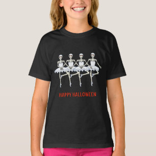 T-shirt Skeletons de danse de ballet Fête d'Halloween