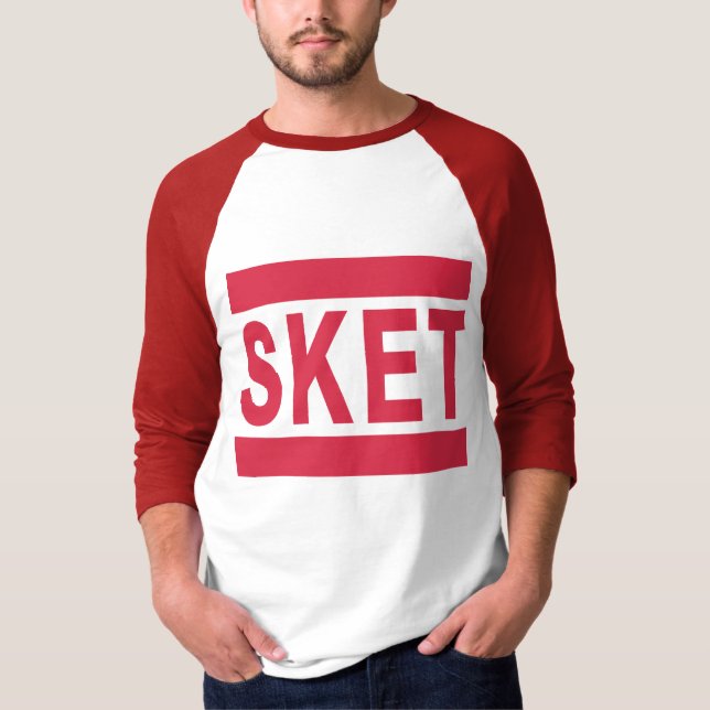 T-SHIRT SKETロゴ ラグランTシャツ / RED (Devant)