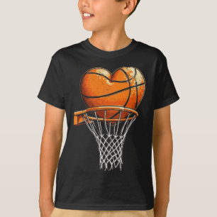 T-shirt Sketll Coeur Valentines Jour Sports Garçons Jeunes