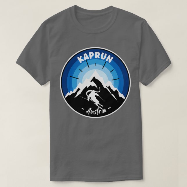 T-shirt Ski À Kaprun Autriche Bleu (Design devant)