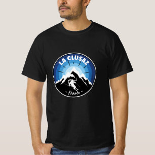 T-shirt Ski À La Clusaz France Bleu