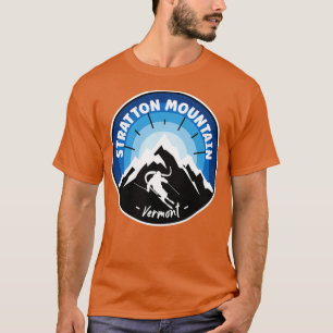 T-shirt Ski À Stratton Mountain Vermont Blue