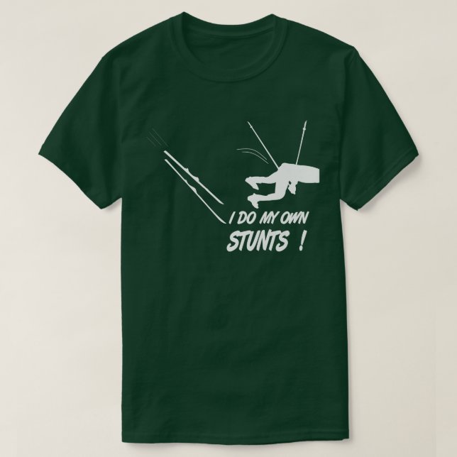 T-shirt ski, accident d'automne, mots amusants, épisode hi (Design devant)