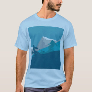 T-shirt Ski alpin Ski alpin Ski léger bleu