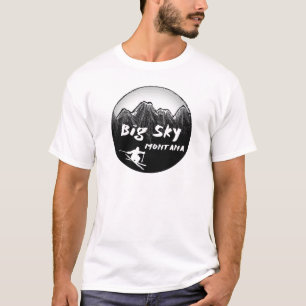 T-shirt Ski artistique Big Sky Montana