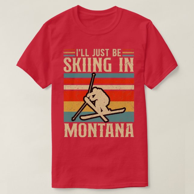 T-shirt Ski au Montana (Design devant)