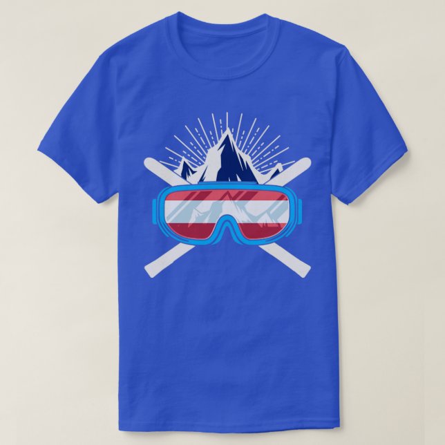 T-shirt Ski Autriche Ski autrichien Ski Drapeau Hiver Spor (Design devant)