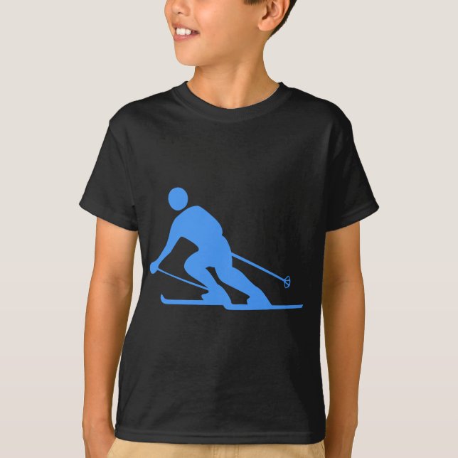 T-shirt Ski - Bleu bébé (Devant)