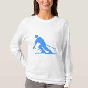T-shirt Ski - Bleu bébé