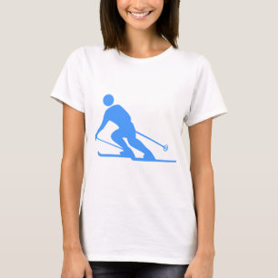 T-shirt Ski - Bleu bébé