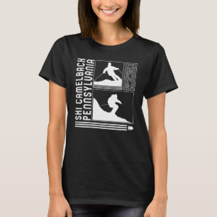 T-shirt Ski Camelback Pennsylvanie Ski Skier Winter Sno