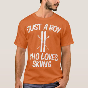 T-shirt Ski Cool Pour Garçons Enfants Ski Skieur Snowboard