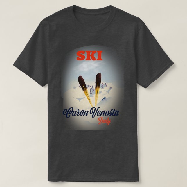 T-shirt Ski Curon Venosta Italie (Design devant)