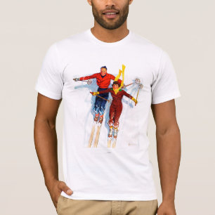 T-shirt Ski de descente en couple