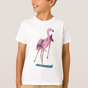 T-shirt Ski de Flamant rose