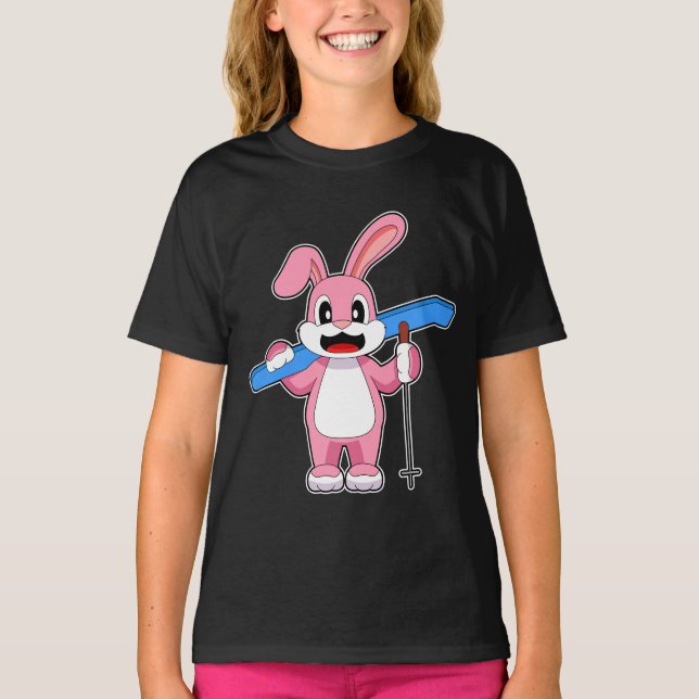 T-shirt Ski de lapin Pôles de ski (Devant)