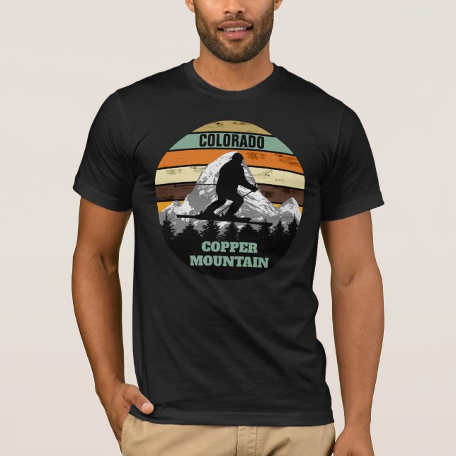 T-shirt Ski De Neige Colorado Fields (Devant)