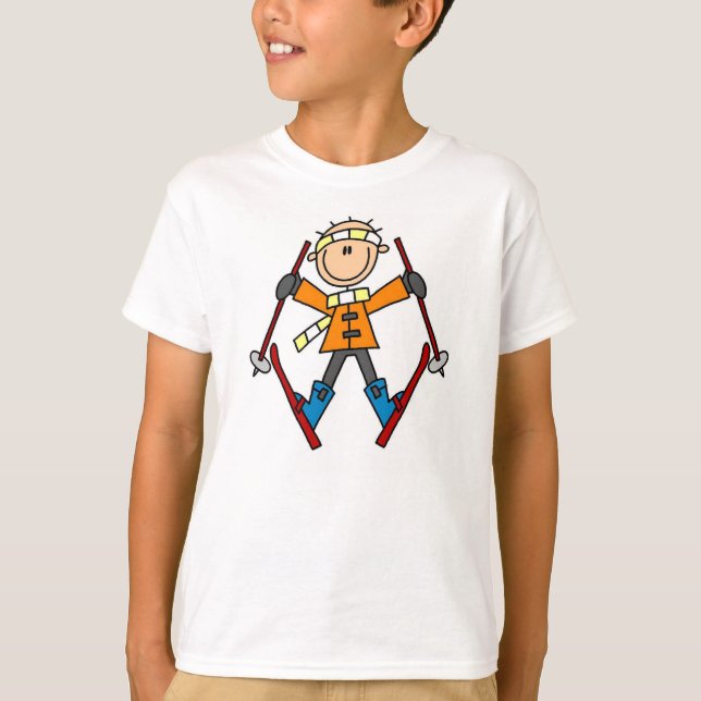 T-shirt Ski de neige d'hiver (Devant)