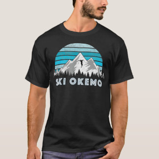 T-shirt Ski de neige vintage Retro Okemo Vermont
