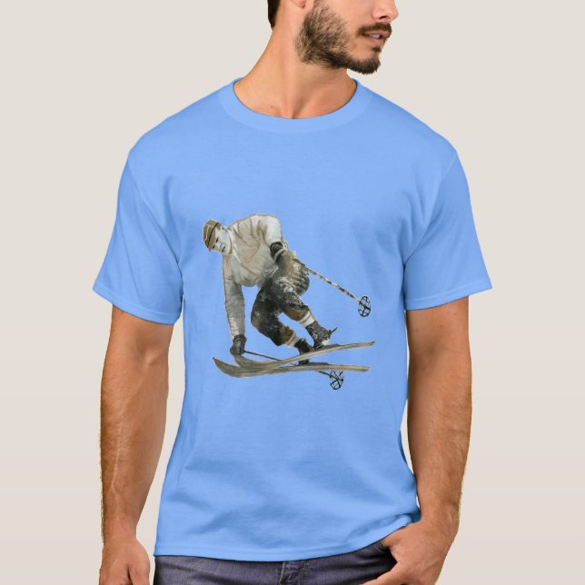 T-shirt Ski de ski de neige Vintage (Devant)