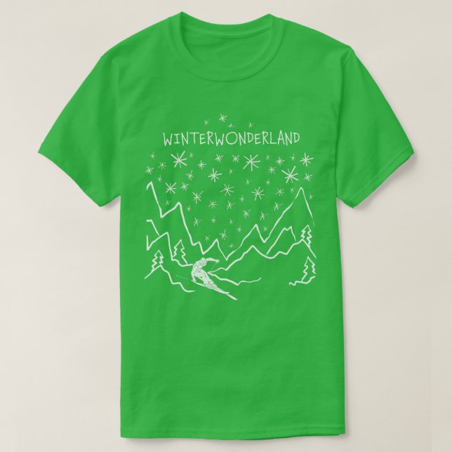 T-shirt Ski de ski WinterWland Ski (Design devant)