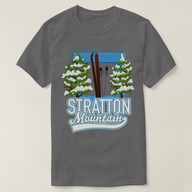 T-shirt Ski de Stratton Mountain Vermont (Design devant)