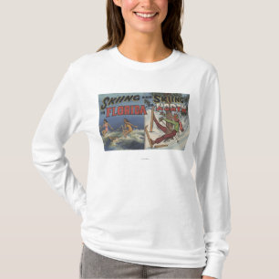 T-shirt Ski d'eau en Floride contre la neige skiant vers