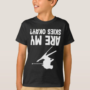 T-shirt Ski Drôle À L'Hiver Sport Skier