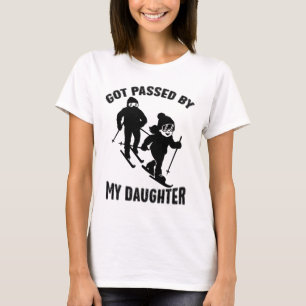 T-shirt Ski drôle piégé par ma fille drôle cadeau d'hiver