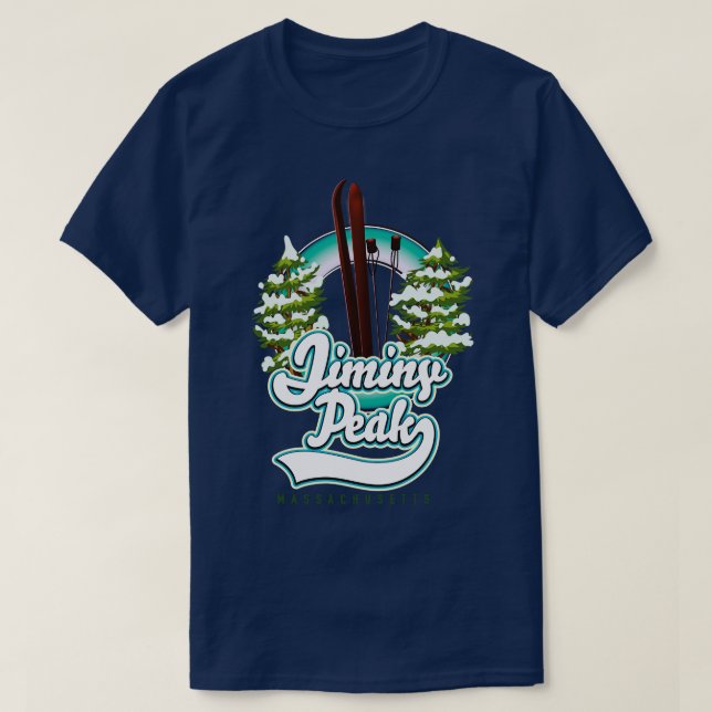 T-shirt Ski du Massachusetts de Jiminy Peak (Design devant)