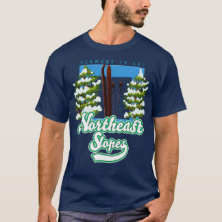 T-shirt Ski du Vermont sur les pistes du nord-est