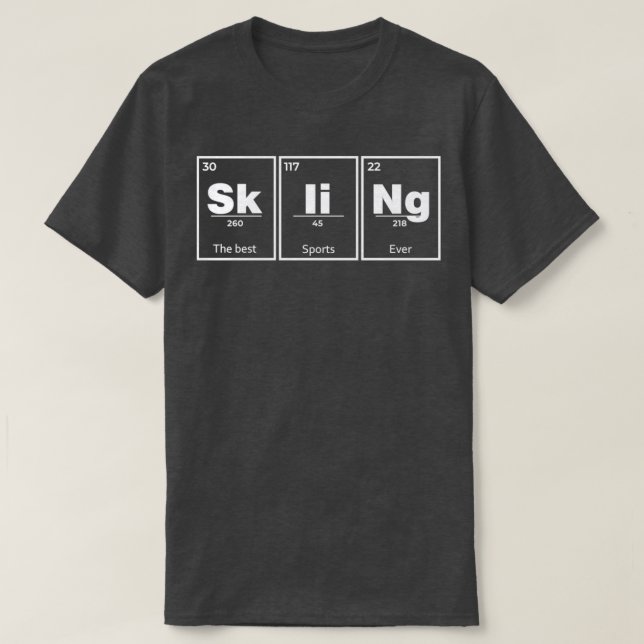 T-shirt Ski Éléments Skier Ski Vacances Ski Apres Ski (Design devant)