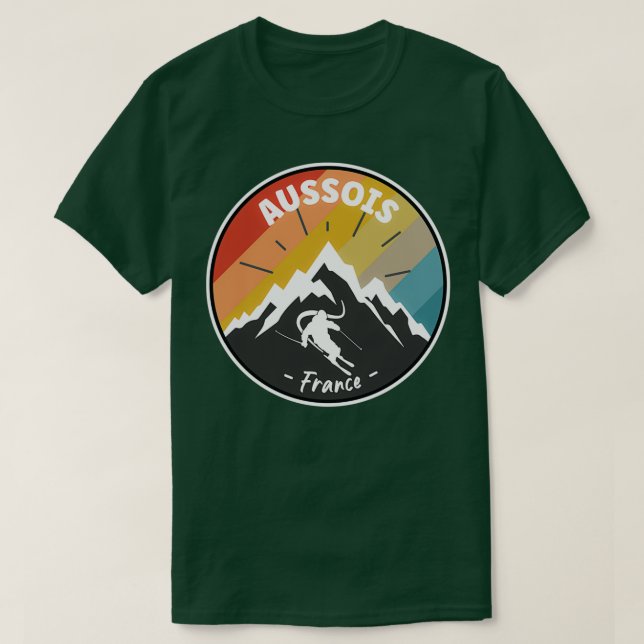 T-shirt Ski En Aussois France (Design devant)