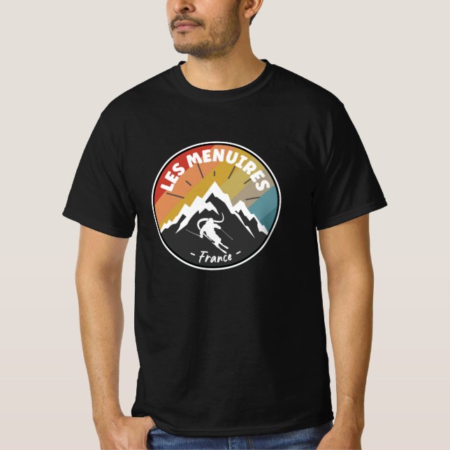 T-shirt Ski En France Les Menuires (Devant)