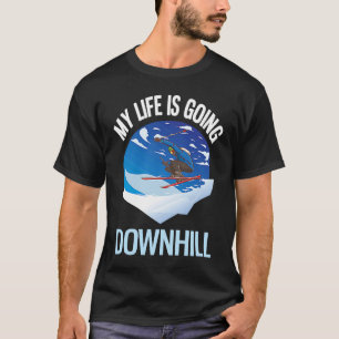 T-shirt Ski En Poudre Ma Vie Va En Descente